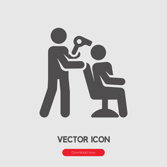 Barber icon vector sign symbol.  Hairdresser symbol.