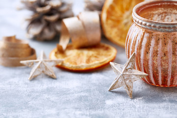 Christmas Star on bright background. Close up. 
