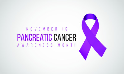 Vector illustration on the theme of Pancreatic cancer awareness month of November.