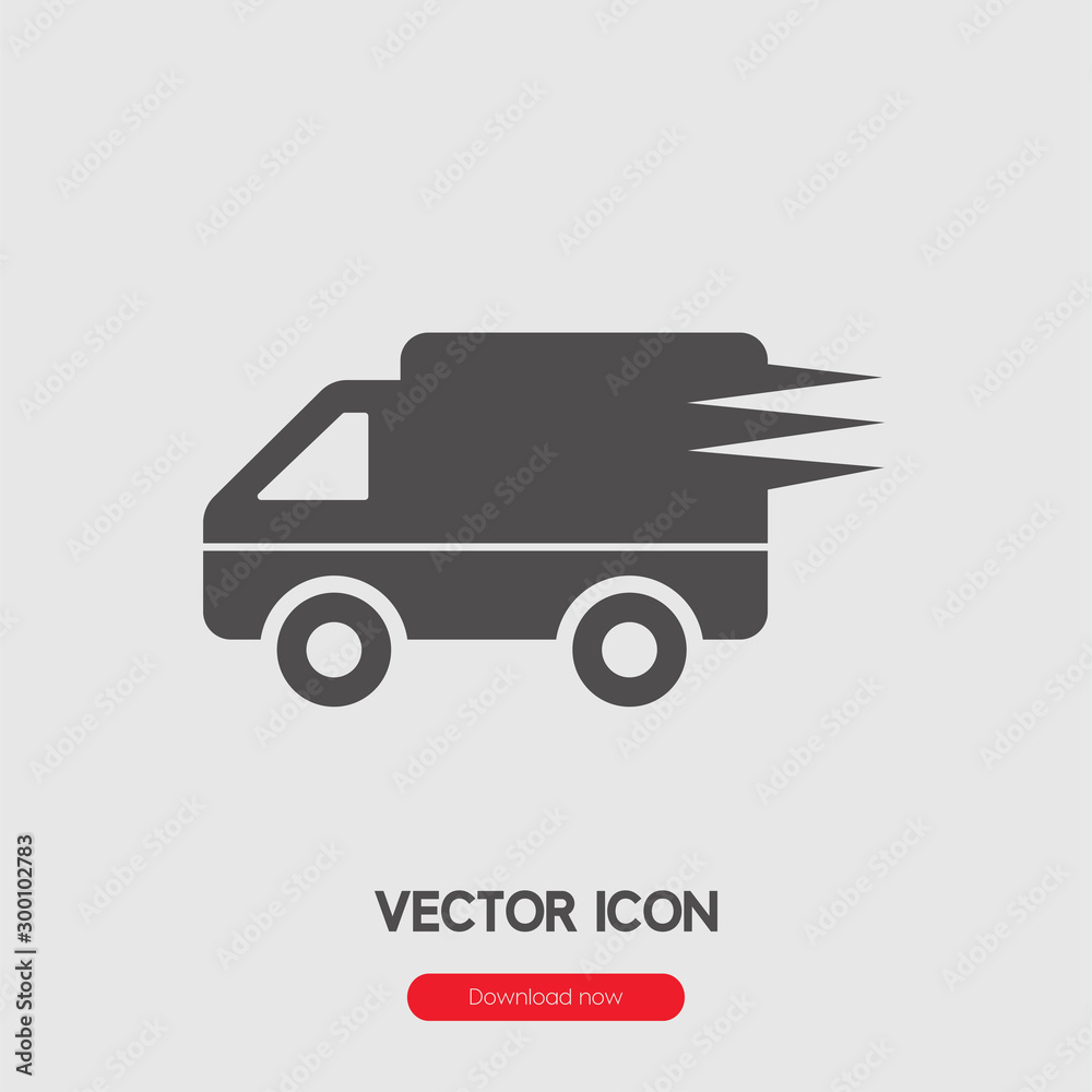 Poster fast delivery icon vector. linear style sign for mobile concept and web design. fast delivery symbol