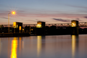 Heidelberg: Brücke bei Abendrot