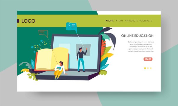 Online Education Web Page Template Distant Learning