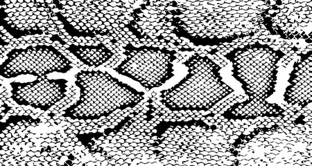 Distressed overlay texture of crocodile or snake skin leather, grunge vector background.