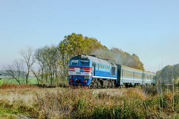 train moves by rail