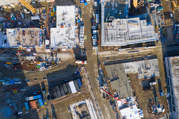 Fototapeta na wymiar aerial view of construction sire 