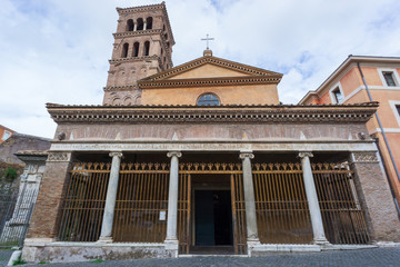 Fototapeta na wymiar the church of San Giorgio in Velabro. Rome, Italy