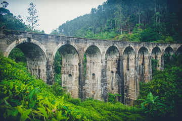 Fototapeta na wymiar Nine Arch Bridge in Ella Sri Lanka