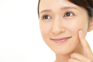 Fototapeta premium 若い女性 スキンケア