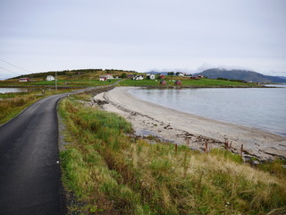 A landscape in Norway at the end of the summer