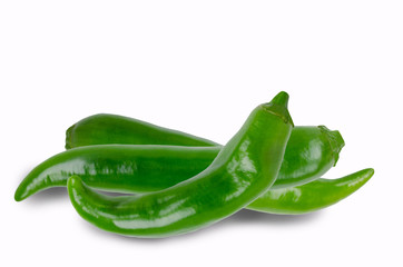 Raw green pepper pods