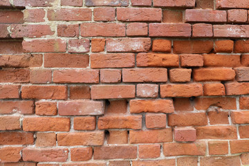 old red brick wall background