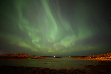 Northern lights at Borganes Iceland - aurora borealis