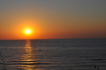 sunset over the sea