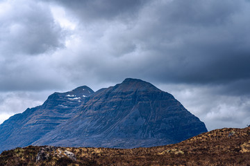 mountain dark clouds outdoor adventure hiking