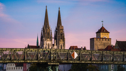 Fototapeta na wymiar Stadtansicht Regensburg