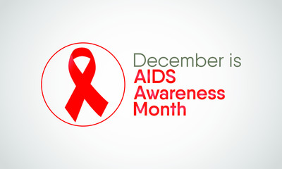 Vector illustration on the theme of AIDS Awareness month of December.