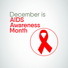 Vector illustration on the theme of AIDS Awareness month of December.