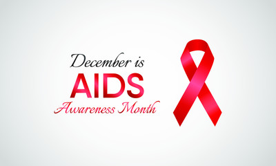 Vector illustration on the theme of AIDS Awareness month of December.