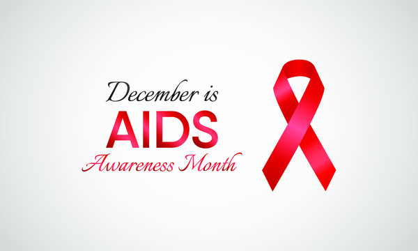 Vector Illustration On The Theme Of AIDS Awareness Month Of December.