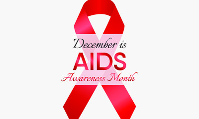 Vector illustration on the theme of AIDS Awareness month of December.