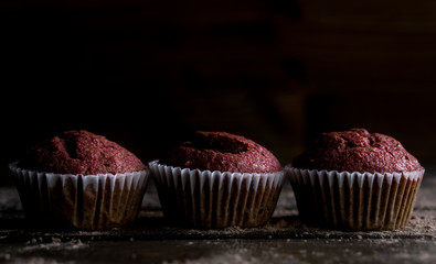 Beet and nut muffins