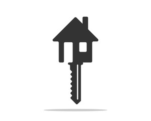 Key icon vector. Keys symbol flat design.