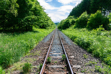Obraz premium 田舎の線路