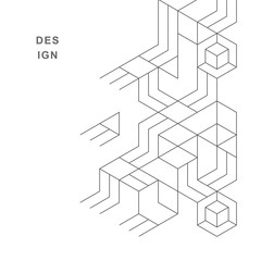 Abstract geometric technological background. Vector creative design.