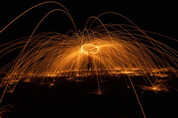 Steel Wool Firework Sparks Picture