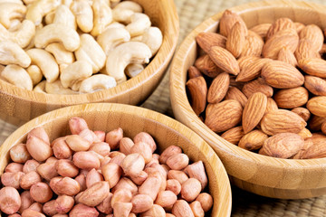 Peanuts, Cashews, and Almonds, a great comfort food and snack