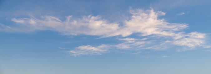 Naklejka na ściany i meble sky cloud blue background panorama, beautiful white, bright weather light summer