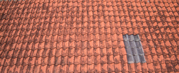 Old house tile roof pattern, beautiful background texture