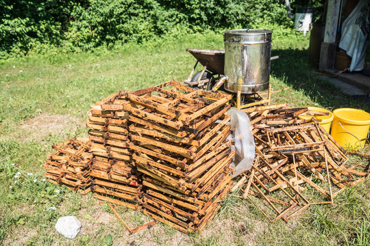 Holzrahmen einer Bienenwaben 