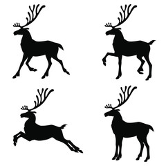 silhouette of a deer set