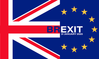 Fototapeta na wymiar Brexit (Britain and Exit). Exit of Great Britain from the European Union. 