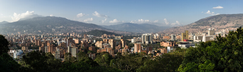 Panomara of Medellin viewn from Cerro Nutibara
