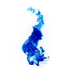 blue flames isolated on white background