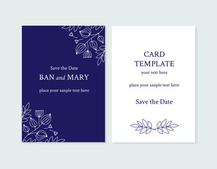 Wedding invitations guest card template