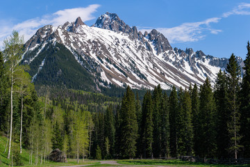 Scenic Beauty of Colorado. Mt.Sneffels in Spring Time