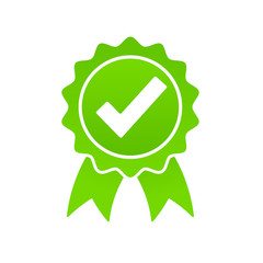 Certification icon. Goods and service quality guarantee icon.