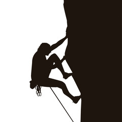 Rock Climbing Silhouette