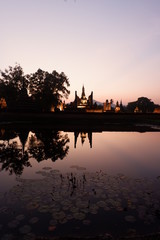 Fototapeta na wymiar Sukhothai Kingdom in the past, during the reign of King Ramkhamhaeng about 700 years