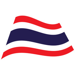 Kingdom of Thailand. National flag. Abstract concept, icon. Vector illustration on white background.