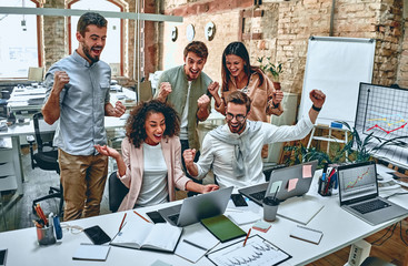 Young business people in office