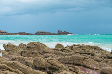 Obraz premium The coast and beach of Erquy, France, Brittany