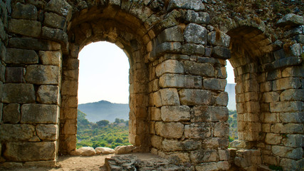 Fototapeta na wymiar Ruins of ancient city of Caunos