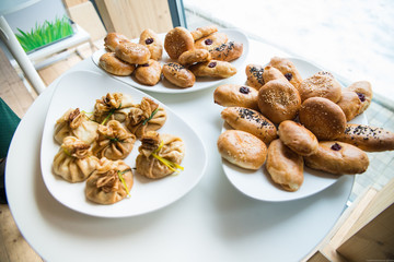  The view of table with baked food