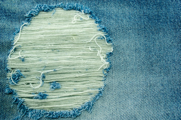 Close up of Blue jeans,Detail of vintage jeans texture with pocket studs and stitch with selective focus.