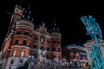 Helsingborg Town Hall Nightime