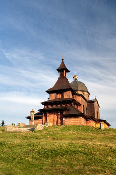 Chapel of St. Cyril and Methodius on the top of Radhost mountain, Moravia, Czech republic